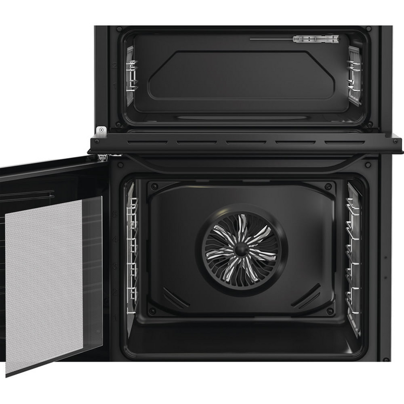 Hotpoint HDE6IDC2B1 60cm Electric Double Cooker with Induction Hob Black