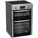 Hotpoint HDE6IDC2X 60cm Electric Double Cooker with Induction Hob Stainless Steel