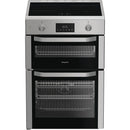 Hotpoint HDE6IDC2X 60cm Electric Double Cooker with Induction Hob Stainless Steel