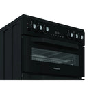 Hotpoint HDE6VDC2B1 60cm Double Oven Electric Cooker with Ceramic Hob in Black