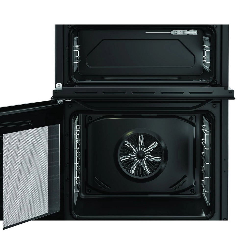 Hotpoint HDE6VDC2B1 60cm Double Oven Electric Cooker with Ceramic Hob in Black