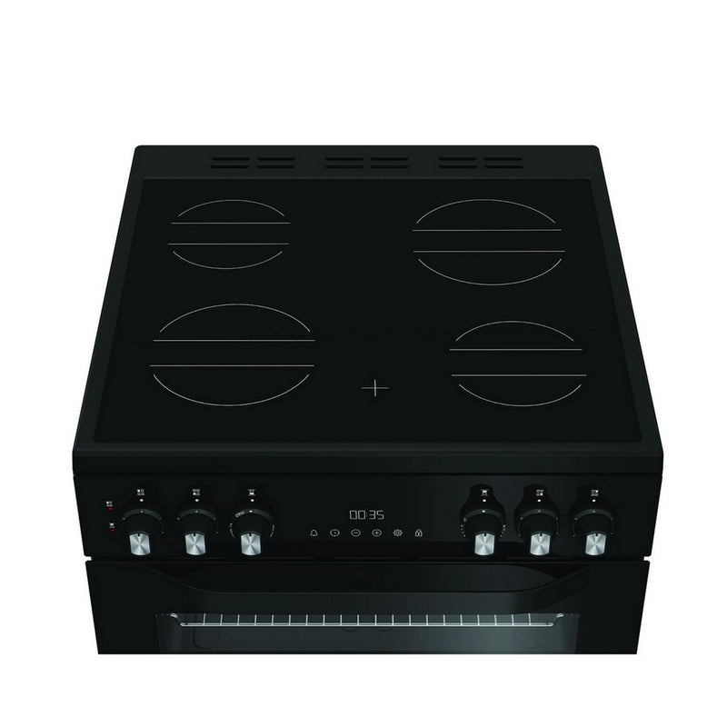 Hotpoint HDE6VDC2B1 60cm Double Oven Electric Cooker with Ceramic Hob in Black