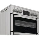 Hotpoint HDE6VDCASX 60cm Electric Double Cooker With Induction Hob and Air Fry Stainless Steel