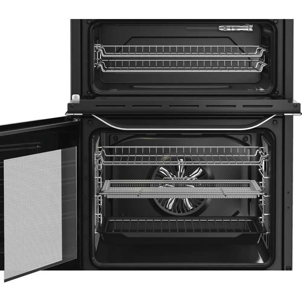 Hotpoint HDE6VDCASX 60cm Electric Double Cooker With Induction Hob and Air Fry Stainless Steel