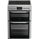 Hotpoint HDE6VDCASX 60cm Electric Double Cooker With Induction Hob and Air Fry Stainless Steel