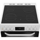 Hotpoint HDE6VDW 60cm Electric Double Cooker with Induction Hob White