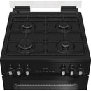 Hotpoint HDG6GDCB1 60cm Gas Double Cooker with Glass Lid Black