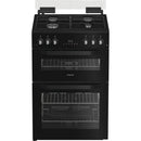 Hotpoint HDG6GDCB1 60cm Gas Double Cooker with Glass Lid Black