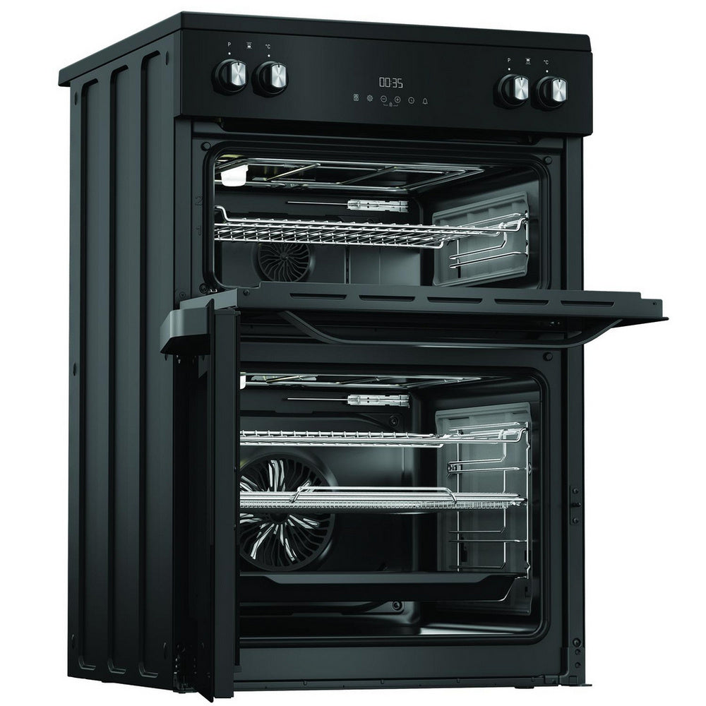 Hotpoint HDME6VDC2AB 60cm Double Oven Electric Cooker with Ceramic Hob Black