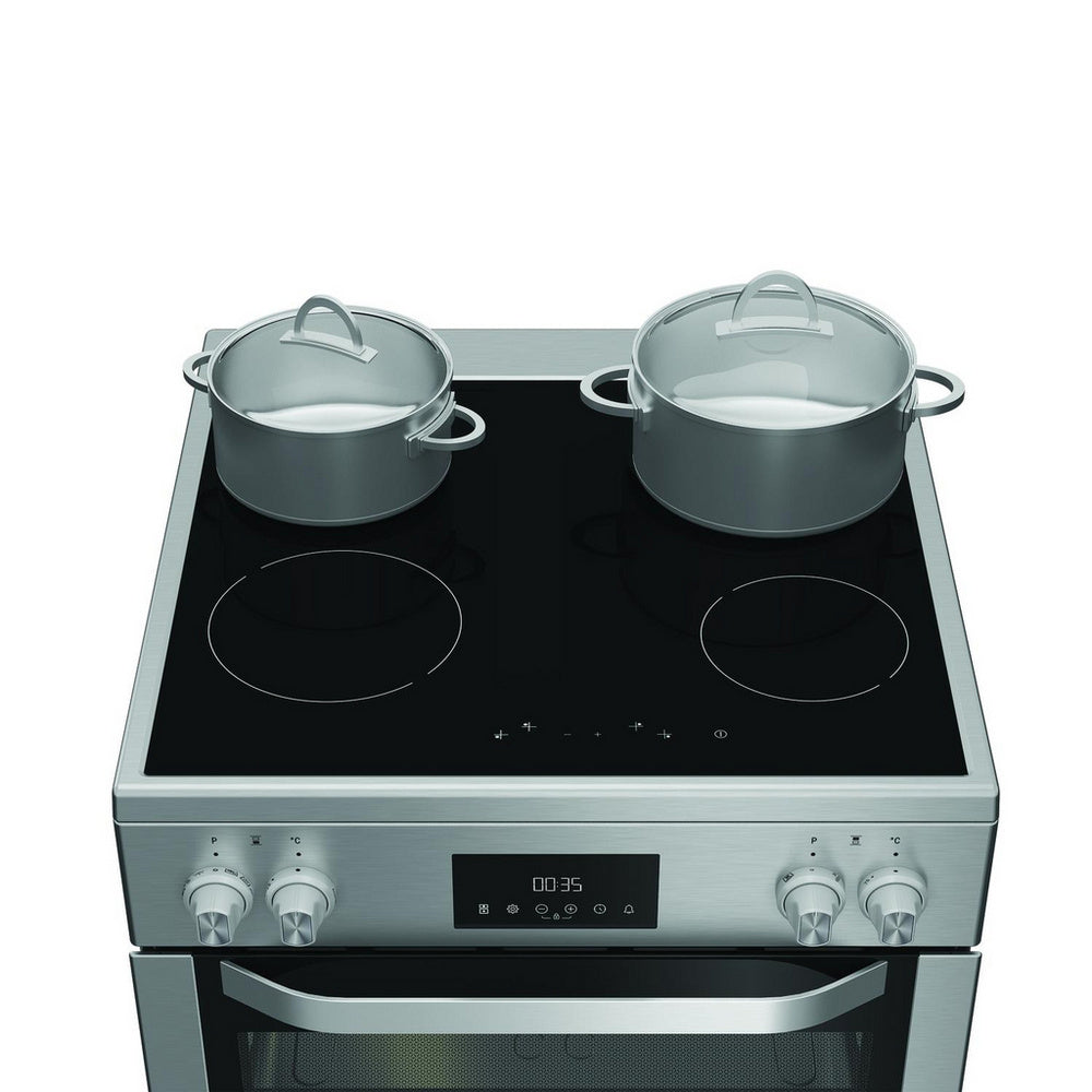 Hotpoint HDME6VDC2AX 60cm Double Oven Electric Cooker with Ceramic Hob Stainless Steel