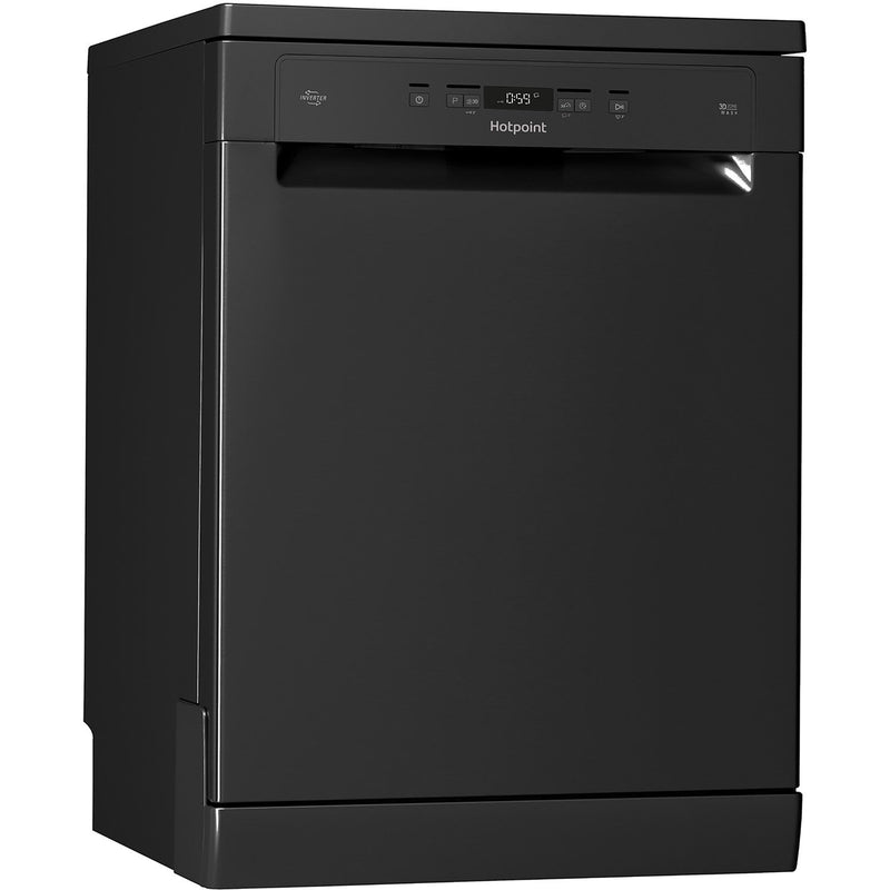 Hotpoint HFC3C26WCBUK Full Size Freestanding Dishwasher 14 Place Setting Black