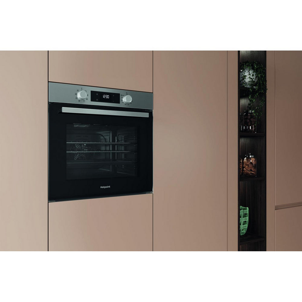 Hotpoint HO255HXUK Class 2 60cm Built-In Single Multifunction Oven with Multiflow Stainless Steel