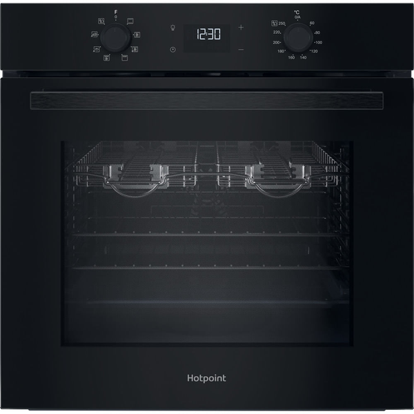Hotpoint HO455HZBUK Class 2 Built-In Single Multifunction Oven with Multiflow and Easy Grill Black