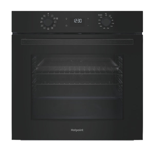Hotpoint HO458CFBUK Class 2 Built-in Electric Single Oven with Air Fry Black