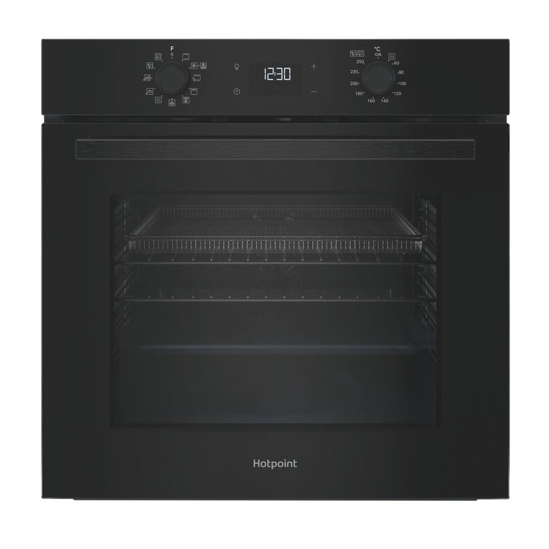 Hotpoint HO458CFBUK Class 2 Built-in Electric Single Oven with Air Fry Black