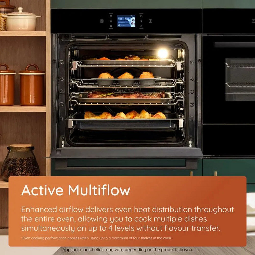 Hotpoint HOI4S8PM0BUK Class 4 60cm Built-In Single Pyrolytic Oven with Active Multiflow and Air Fry