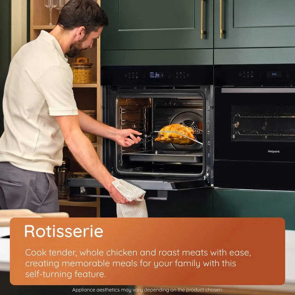 Hotpoint HOI4S8PM0BUK Class 4 60cm Built-In Single Pyrolytic Oven with Active Multiflow and Air Fry