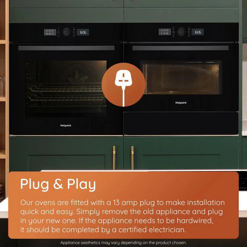 Hotpoint HOI4S8PM0BUK Class 4 60cm Built-In Single Pyrolytic Oven with Active Multiflow and Air Fry
