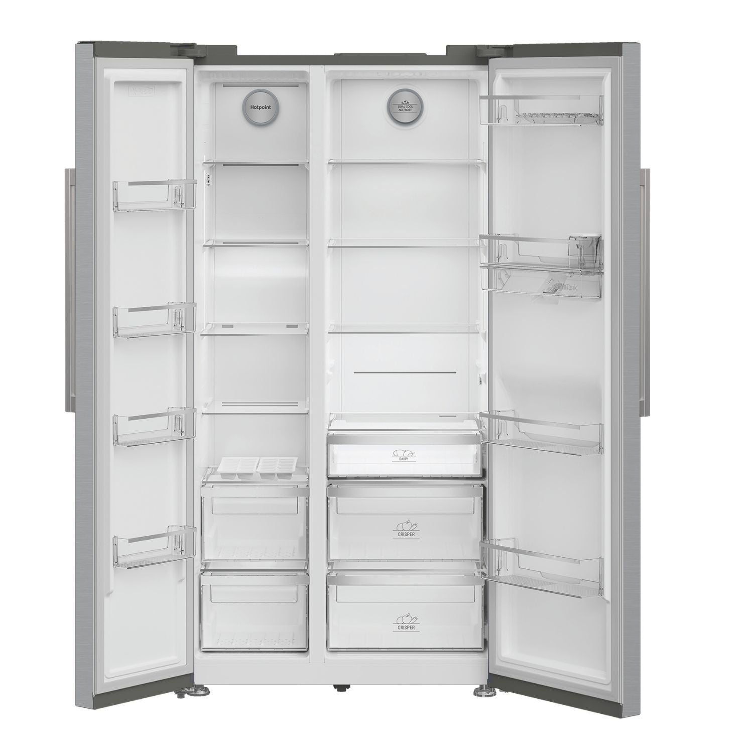 Hotpoint HPG26583WXP4UK Dual No Frost American Fridge Freezer Stainless Steel