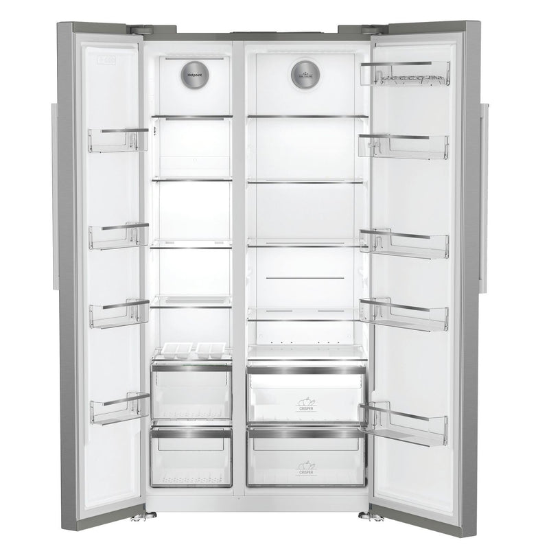 Hotpoint HPG26592XP4UK Side By Side Dual No Frost American Fridge Freezer Silver