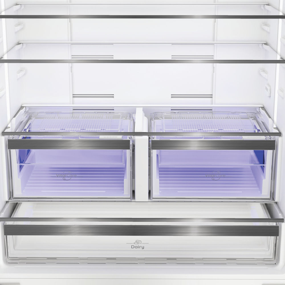 Hotpoint HPGF 6564 XK4UK Triple No Frost American Fridge Freezer with VitalCare Dark Inox HPGF6564XK4UK