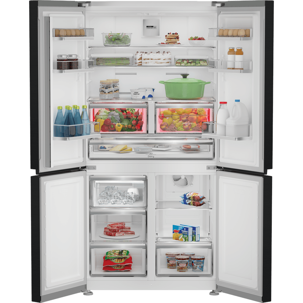 Hotpoint HPGF 6564 XK4UK Triple No Frost American Fridge Freezer with VitalCare Dark Inox HPGF6564XK4UK
