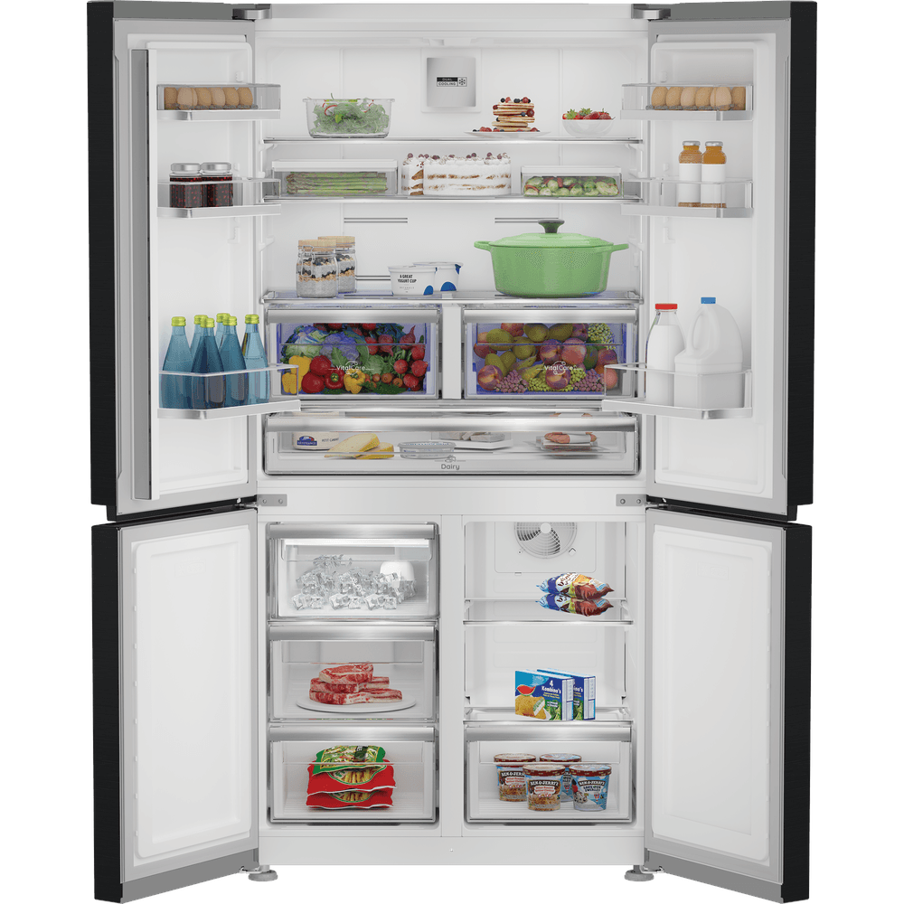 Hotpoint HPGF 6564 XK4UK Triple No Frost American Fridge Freezer with VitalCare Dark Inox HPGF6564XK4UK