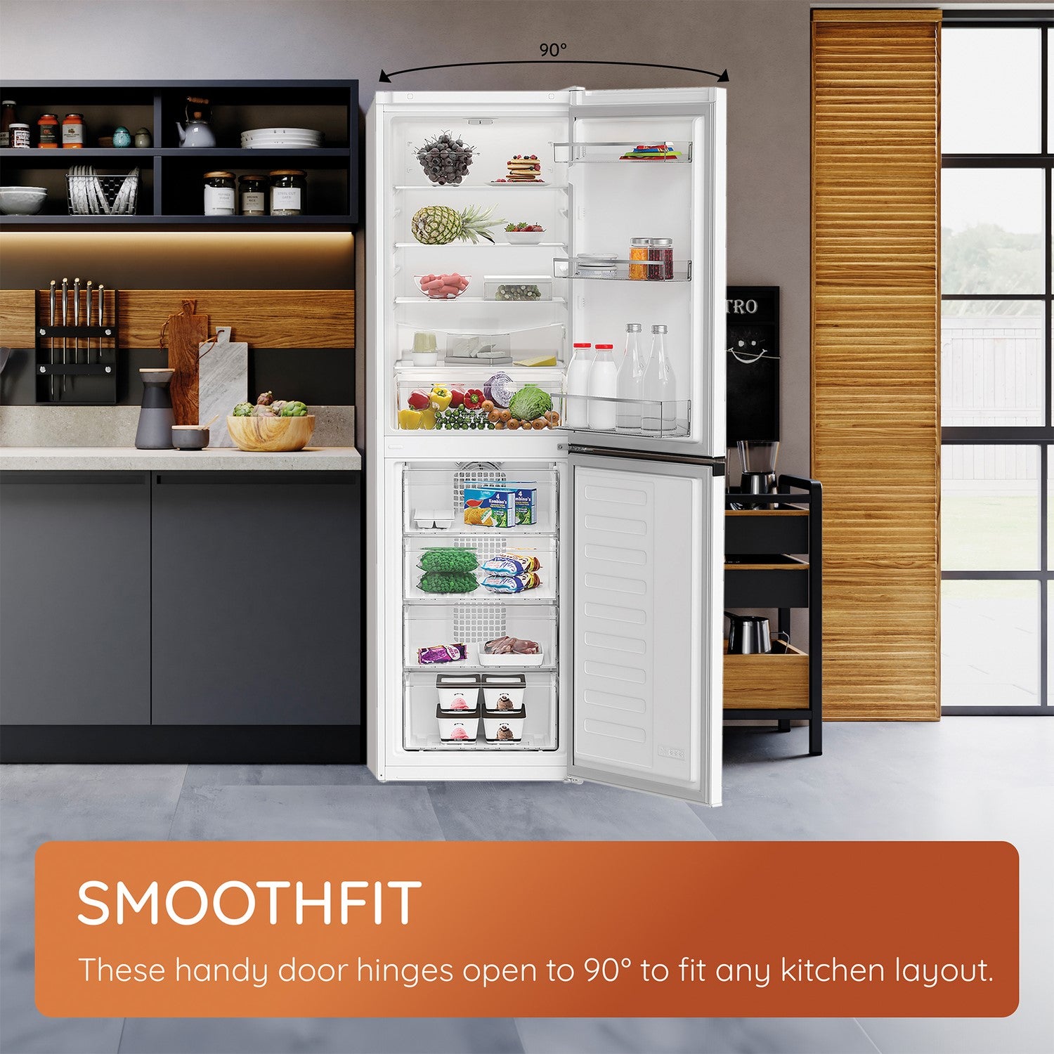 Hotpoint HPK26402XP4UK Freestanding Dual No Frost Fridge Freezer Silver