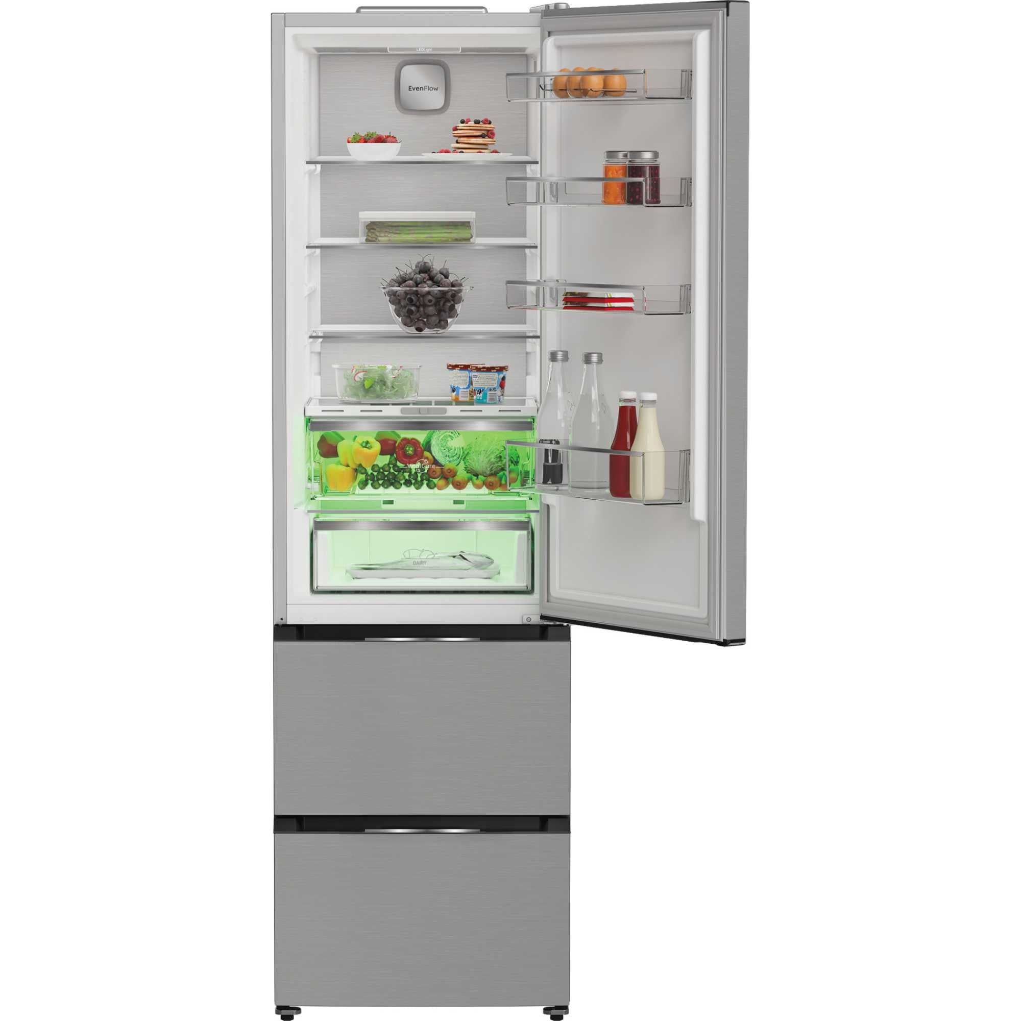 Hotpoint HPKF5351XP4UK Dual No Frost Freestanding Fridge Freezer with Even Flow Inox
