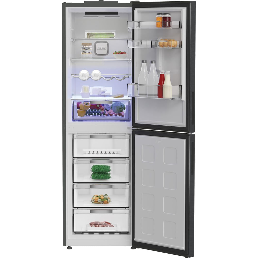 Hotpoint HPKF6353XBR4UK Freestanding Dual No Frost 50/50 Fridge Freezer with VitalCare Dark Inox