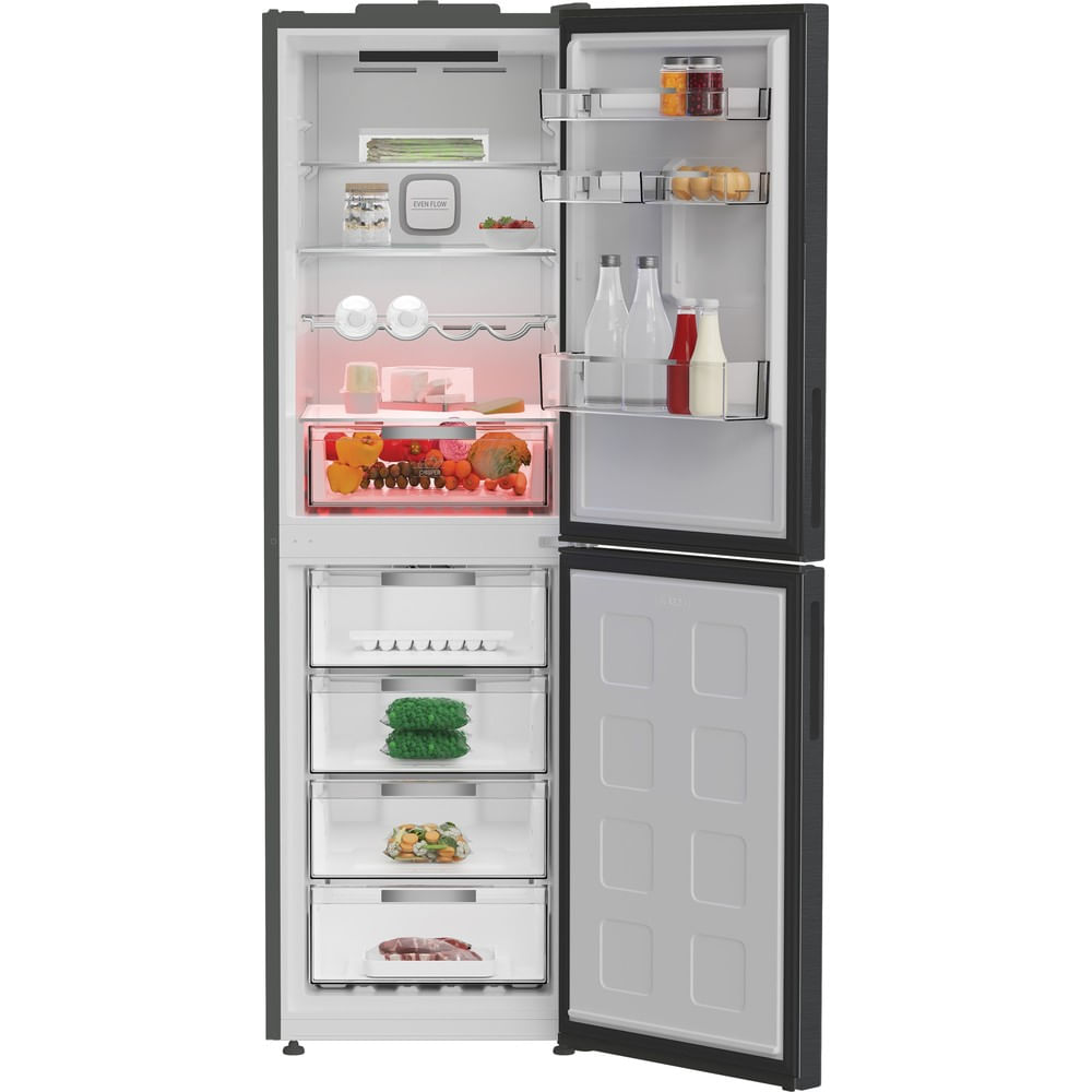 Hotpoint HPKF6353XBR4UK Freestanding Dual No Frost 50/50 Fridge Freezer with VitalCare Dark Inox