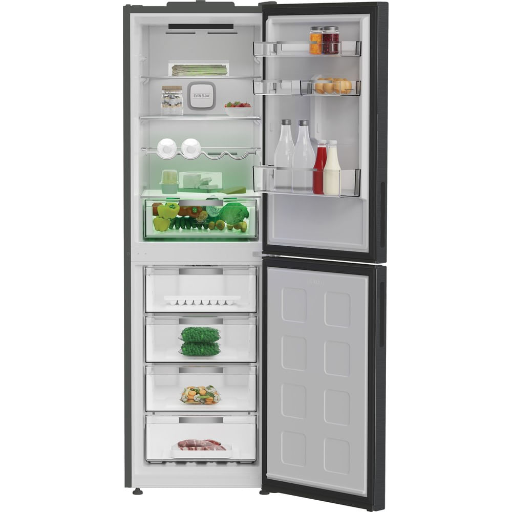 Hotpoint HPKF6353XBR4UK Freestanding Dual No Frost 50/50 Fridge Freezer with VitalCare Dark Inox