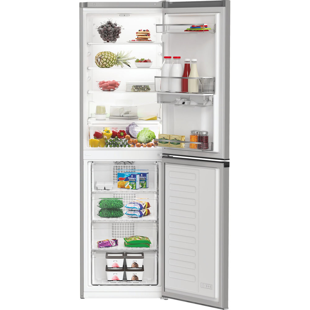 Hotpoint HPKH 1261W S4UK Freestanding No Frost 50/50 Fridge Freezer with Water Dispenser Silver HPKH1261WS4UK