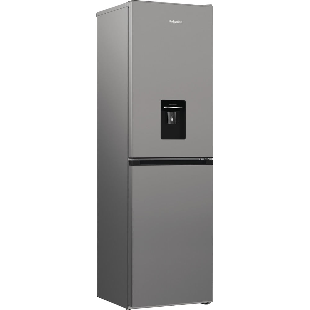 Hotpoint HPKH 1261W S4UK Freestanding No Frost 50/50 Fridge Freezer with Water Dispenser Silver HPKH1261WS4UK