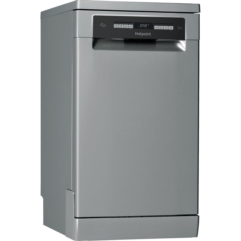 Hotpoint HSFO3T223WXUKN Freestanding Slimline Dishwasher 10 Place Setting Stainless Steel