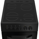 Hotpoint HTE5VCB Freestanding Electric Twin Cooker with Ceramic Hob Black