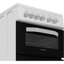 Hotpoint HTE5VCW Freestanding Electric Twin Cooker With Ceramic Hob White