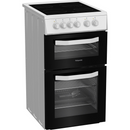 Hotpoint HTE5VCW Freestanding Electric Twin Cooker With Ceramic Hob White
