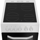 Hotpoint HTE5VCW Freestanding Electric Twin Cooker With Ceramic Hob White