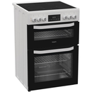 Hotpoint HTE6VDCW 60cm Electric Twin Cooker with Multiflow White