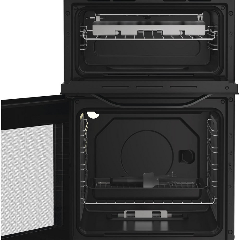 Hotpoint HTG5GCB Freestanding Gas Twin Cooker with Separate Grill Black