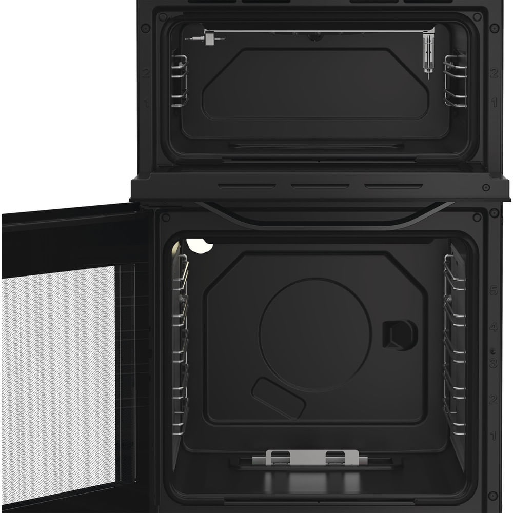 Hotpoint HTG5GCB Freestanding Gas Twin Cooker with Separate Grill Black
