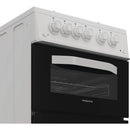 Hotpoint HTG5GCWL 50cm Gas Twin Cooker with Glass Lid White