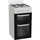 Hotpoint HTG5GCWL 50cm Gas Twin Cooker with Glass Lid White