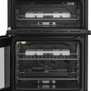Hotpoint HTG6GDCB1 60cm Gas Twin Cooker with Glass Lid Black