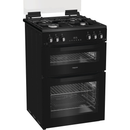 Hotpoint HTG6GDCB1 60cm Gas Twin Cooker with Glass Lid Black
