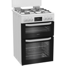 Hotpoint HTG6GDCW Freestanding Gas Twin Cooker with Glass Lid White