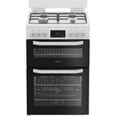 Hotpoint HTG6GDCW Freestanding Gas Twin Cooker with Glass Lid White