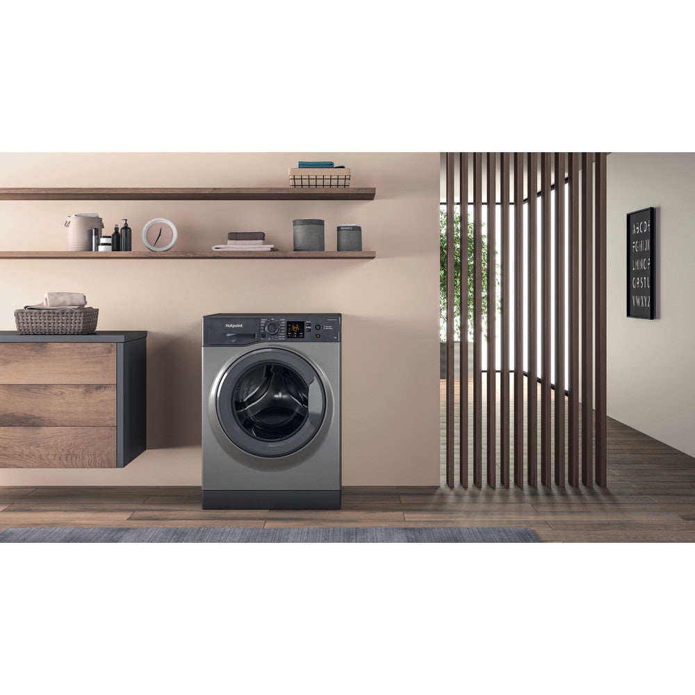 Hotpoint NSWF946GGUK 9Kg 1400 Spin Washing Machine Graphite Graphite