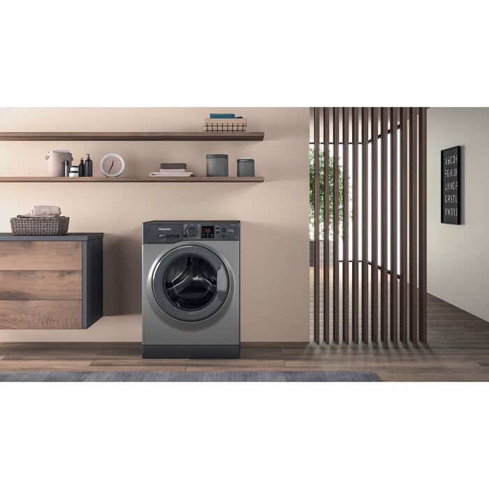 Hotpoint NSWF946GGUK 9Kg 1400 Spin Washing Machine Graphite Graphite